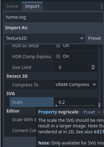 Icon settings